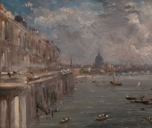 Terrasse de Somerset House depuis le pont de Waterloo