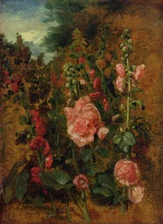 Étude de roses trémières, c.1826