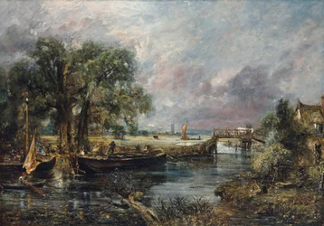 Vue sur la Stour près de Dedham, esquisse à l