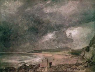 La baie de Weymouth avec une tempête approchante