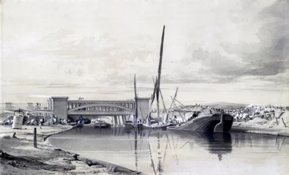 Pont sur le canal des Régents, avril 1837