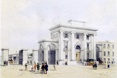 Entrée de la gare de Birmingham, 1838-39