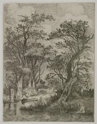 Scène de rivière, pub. par J. & W. Freeman, 1821