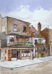 Coin de Cheyne Walk et Lawrence Street, Chelsea, Londres, 1883