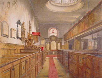 Intérieur de Holy Trinity, Minories, Londres, 1881