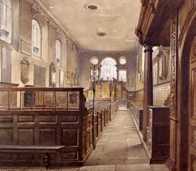 Intérieur de St Olave Jewry, Londres, 1887