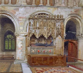 Tombe de Rahere, prieuré de St Bartholomew, Londres, 1880