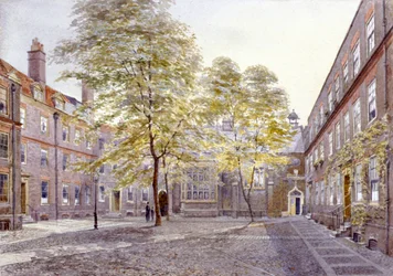 Vue de Staple Inn, Londres, 1882
