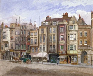 Vue des locaux commerciaux dans le Strand, Westminster, Londres, 1881