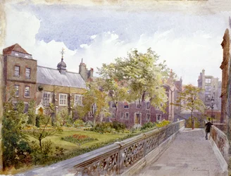 Vue de Staple Inn et du jardin, Londres