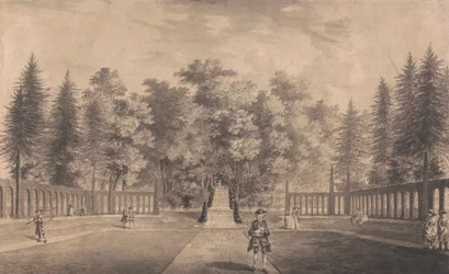 Vue du jardin de M. Turner à Valence dans le Kent