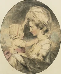 Portrait de Mme Hartop et son enfant