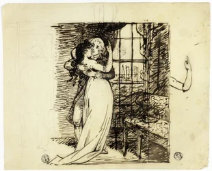 Les amants dans une chambre