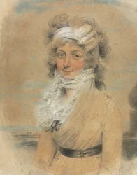 Jeune femme avec un nœud blanc sur la tête, 1795
