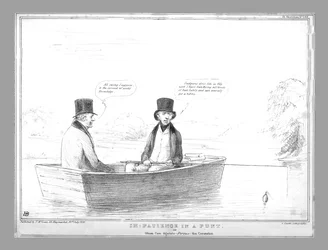 Patience dans un bachot, ou Otium cum dignitate - contre - le couronnement, 1838