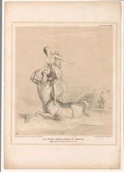 Caricature avec Lord Bentinck en tant que centaure Nessus