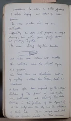 Carnet de croquis contenant 60 croquis et illustrations, écrits sur la peinture à la tempera et les artistes dont Botticelli