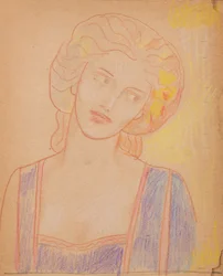 Sans titre [Figure féminine médiévale]