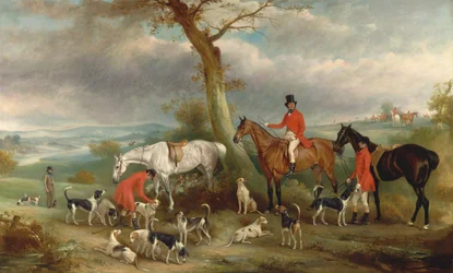 Thomas Wilkinson avec les Hurworth Foxhounds