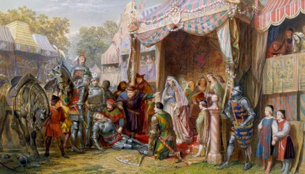 Lancelot combat Sir Mador pour défendre l