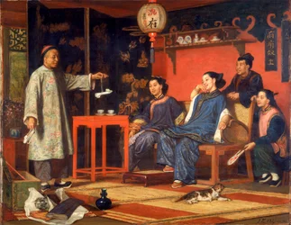 Dames chinoises regardant des curiosités européennes, 1868