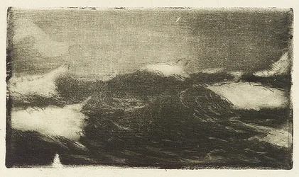 Marine - rouleaux gris-noir 1, XXe siècle