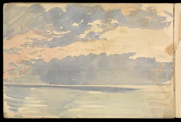 Paysage marin, carnet de croquis