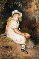 "La petite Miss Muffet". 1884 (huile sur toile)
