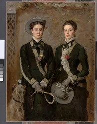 Les Jumelles, Portrait de Kate Edith et Grace Maud Hoare, 1876
