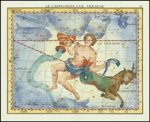 1776 - John Flamsteed - Le Capricorne, et Le Verseau (Capricorn  Aquarius)