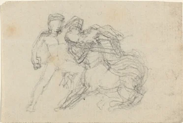 Bataille entre un homme et un centaure