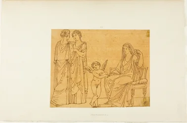 Cupidon et trois femmes