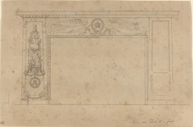 Conception pour la cheminée dans la salle du trône, Palais de Buckingham