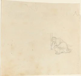 Figure dormant dans une porte