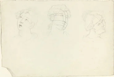 Tête de Marie-Madeleine et deux saints (?)