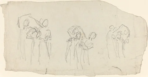 Trois groupes de danseurs