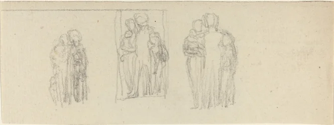 Trois groupes de figures (Parents et enfants ?)