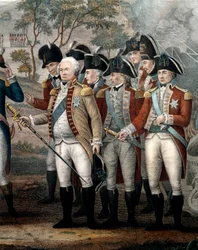 Officiers britanniques Tarleton, Cornwallis, Abercrombie, O