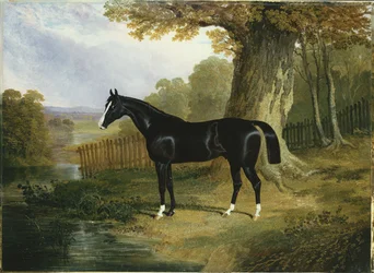 Un chasseur sombre dans un paysage fluvial, 1832