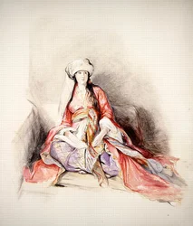 Une dame levantine en costume turc, Constantinople