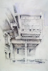 La cour de la maison de l
