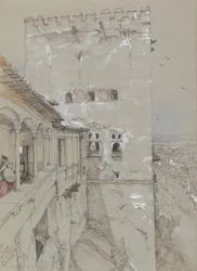 La Torre de Comares, Alhambra, 1835