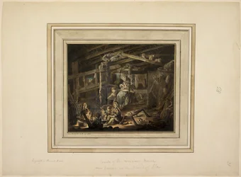 Intérieur de la maison du tisserand près de Bomore sur l