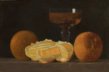 Nature morte aux oranges et au gobelet de vin