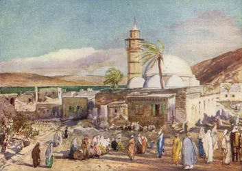 La mosquée de Tibériade et le lac de Galilée