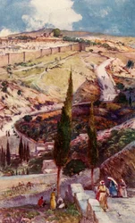 Le Bout Nord-Est de Jérusalem et Mizpah depuis le Mont des Oliviers, 1902