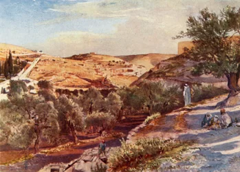 La haute vallée du Cédron regardant vers le sud, 1902