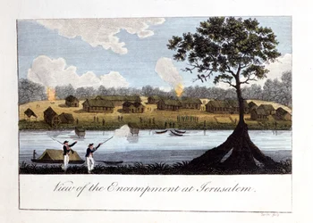 Vue du campement à Jérusalem, 1813