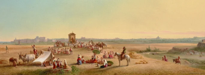Service de messe sur la Campagna 1878