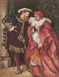 Henri VIII et le cardinal Wolsey